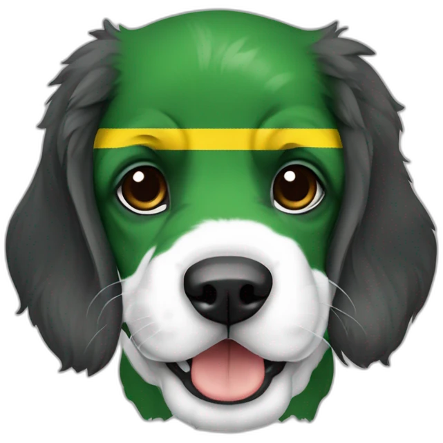 Cachorro bandeira do Brasil emoji