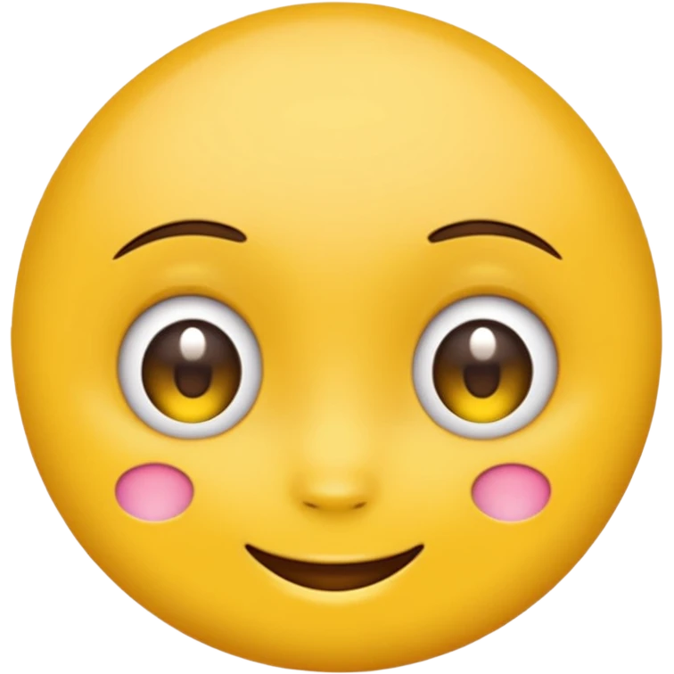 Yellow emoji face with cute eyes and bindi emoji