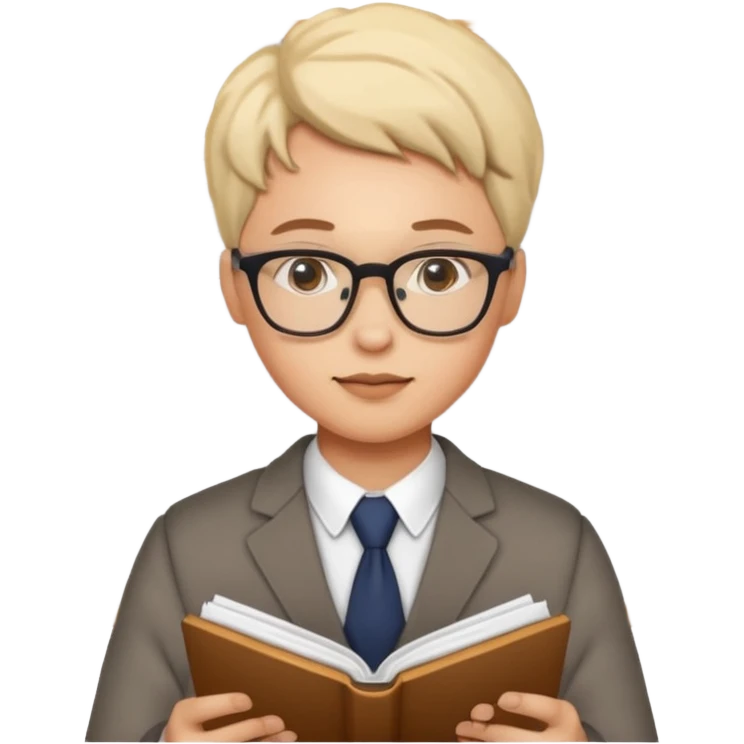person with glasses reading charts and graphs emoji
