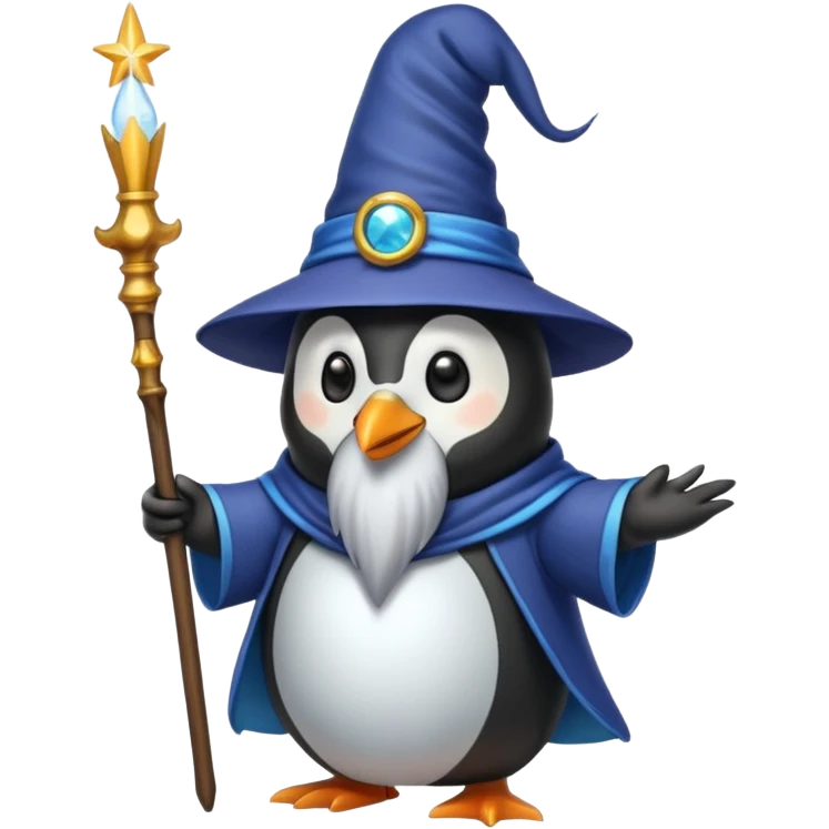 Penguin Wizard emoji