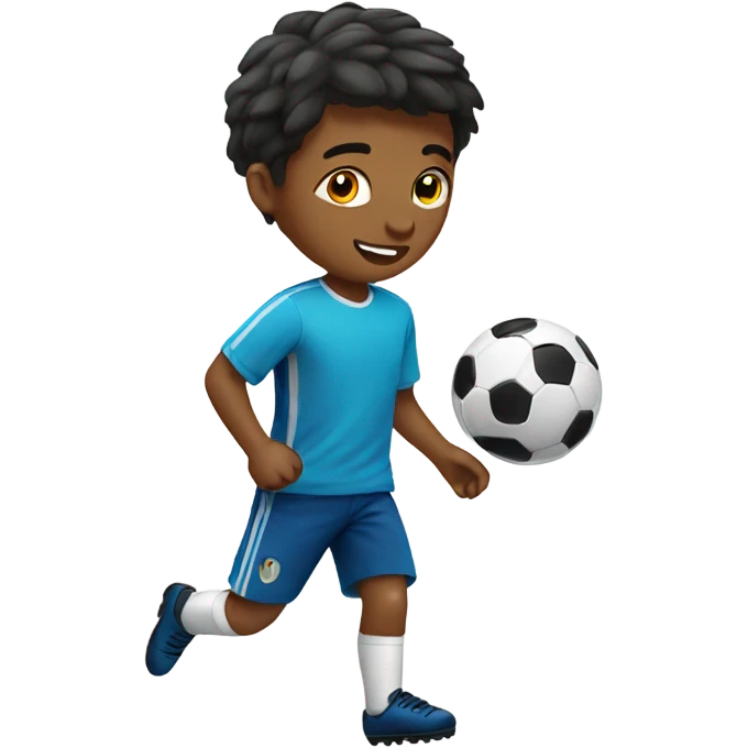 boys playing soccer indoor fun emoji