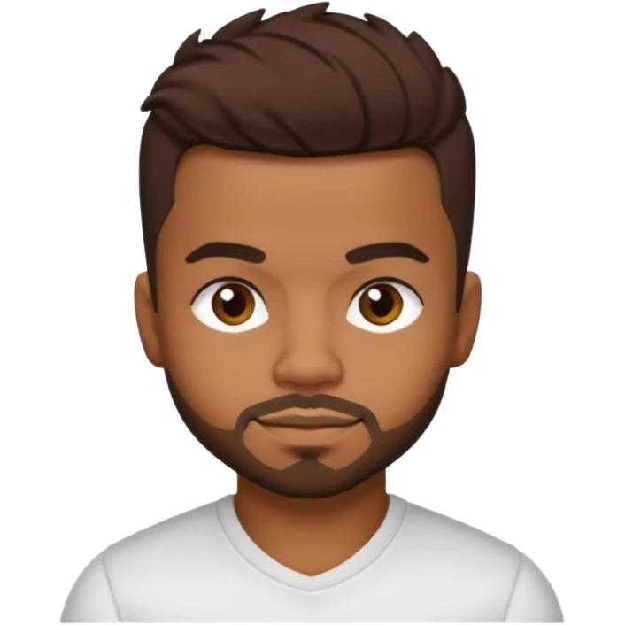 Raz B with dark brown hair emoji