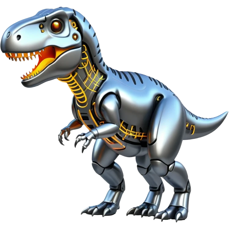 I want an icon combining a t-rex with AI emoji