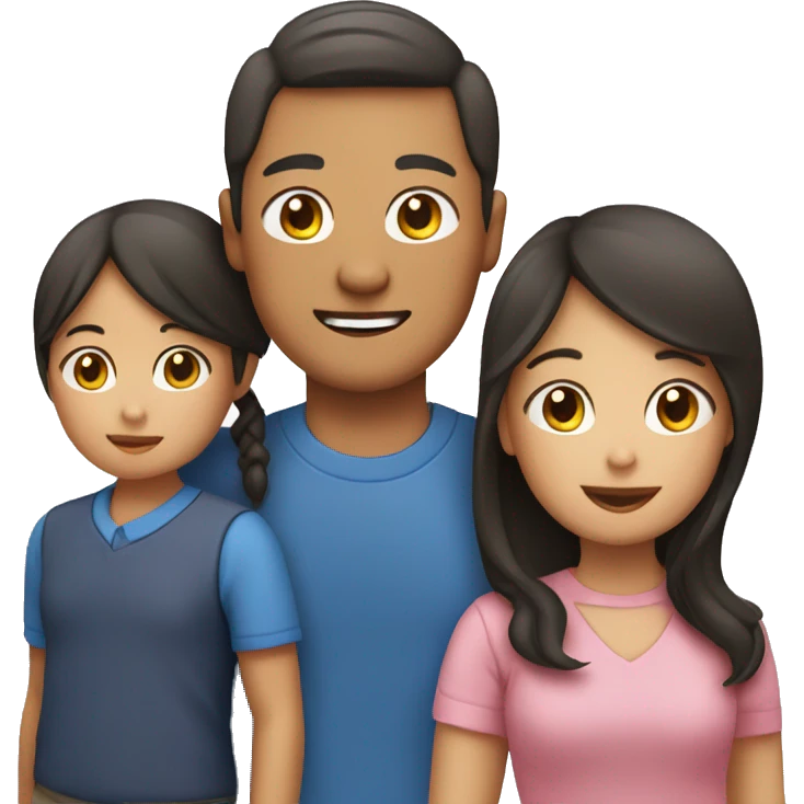 a family from philippines one mom one dad two girls emoji