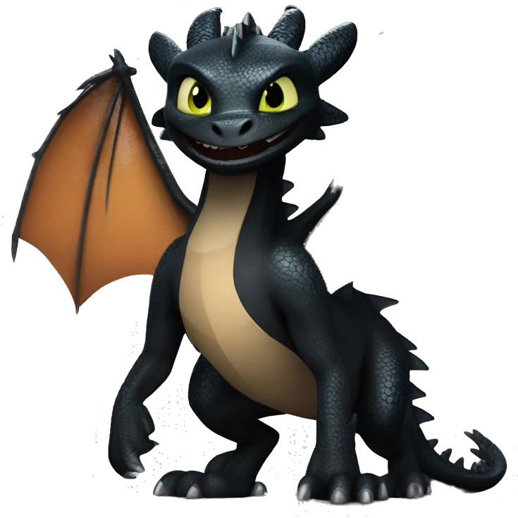 Dragón negro furia nocturna how to train your dragon emoji