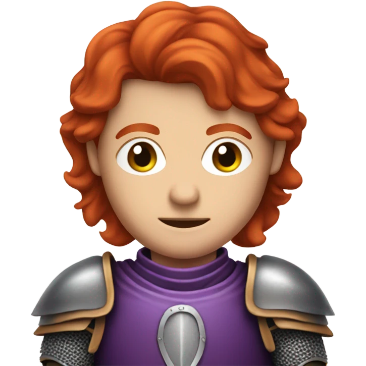 red head knight in purple armour emoji