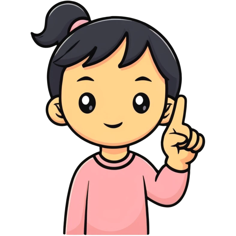 A girl sticking up the middle finger emoji