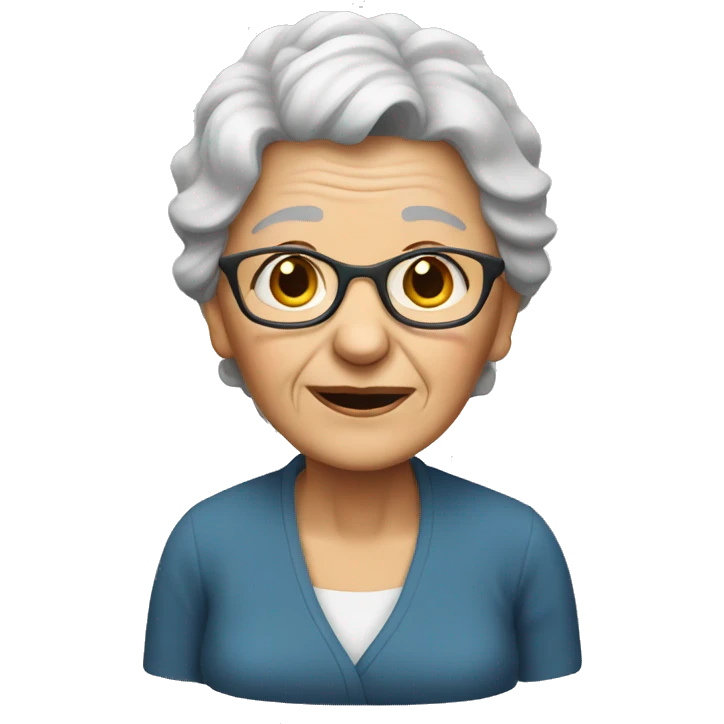 elderly woman emoji