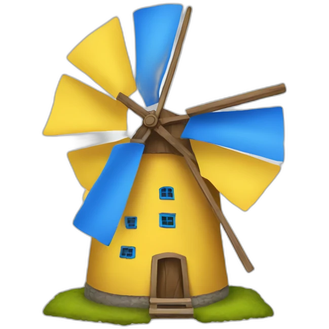 yellow-blue-mill emoji