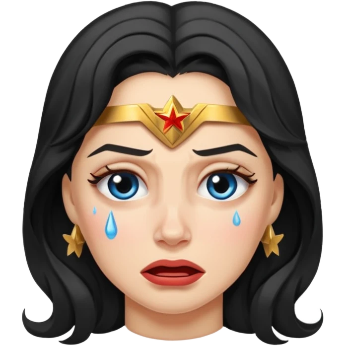 An wonder woman, crying

 emoji