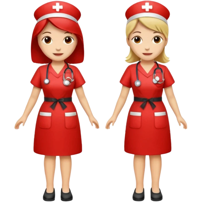 red dresses nurse emoji