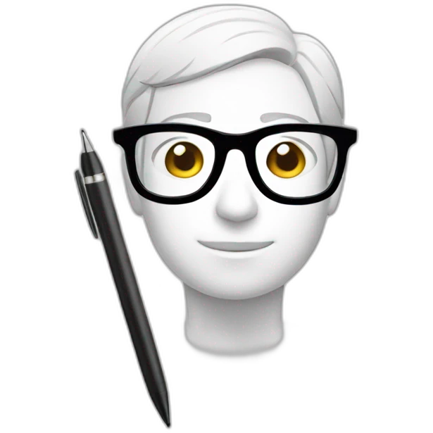 Specs with pen emoji