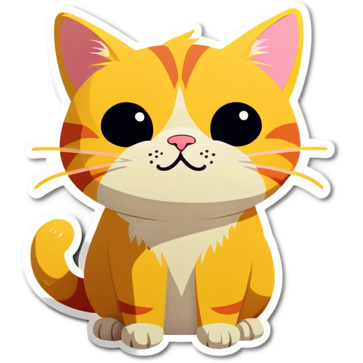 Sad yellow cat  emoji
