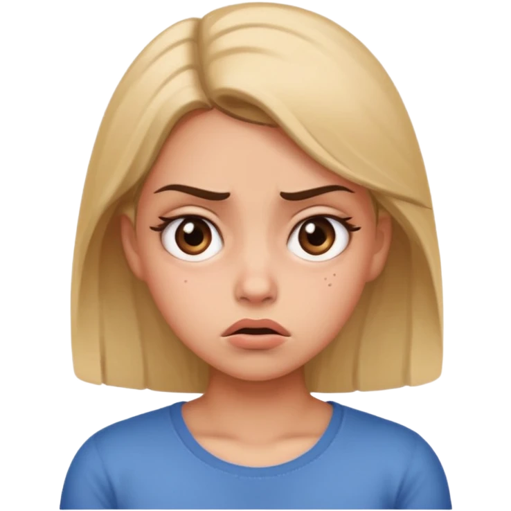 Girl rolling her eyes emoji