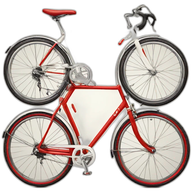 peugeot vintage white & red bike emoji