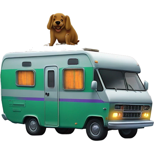 very expensive but haunted horror dream rv camper for Scooby Doo and the kids in the gang while it’s cold and snowing hard outside  emoji