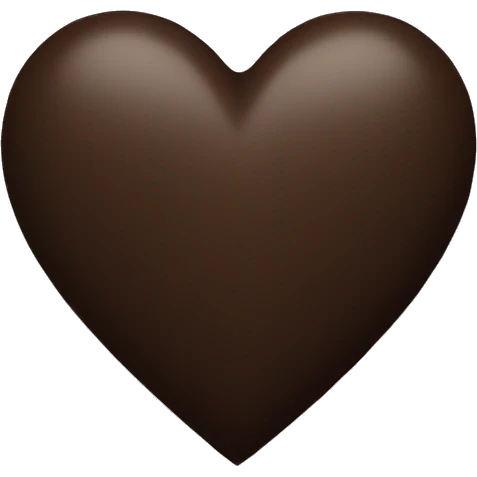 Dark brown heart emoji