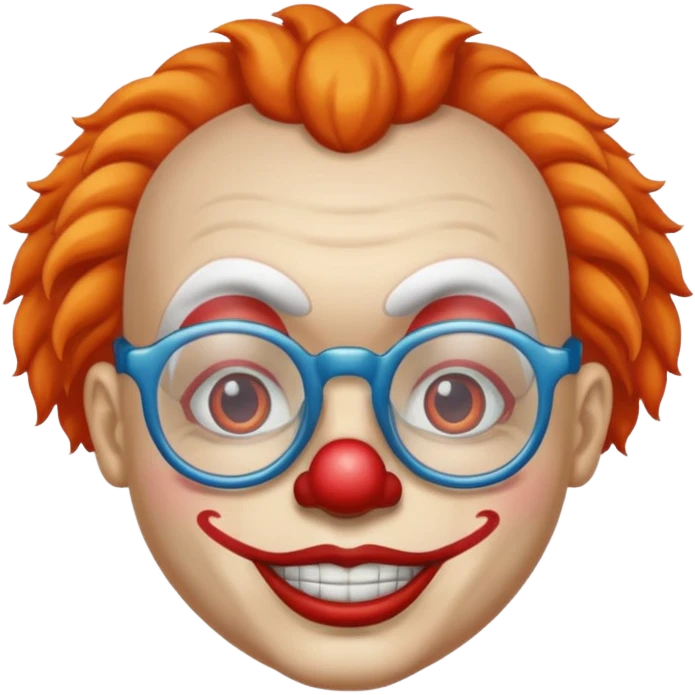 clown with eyeglass emoji