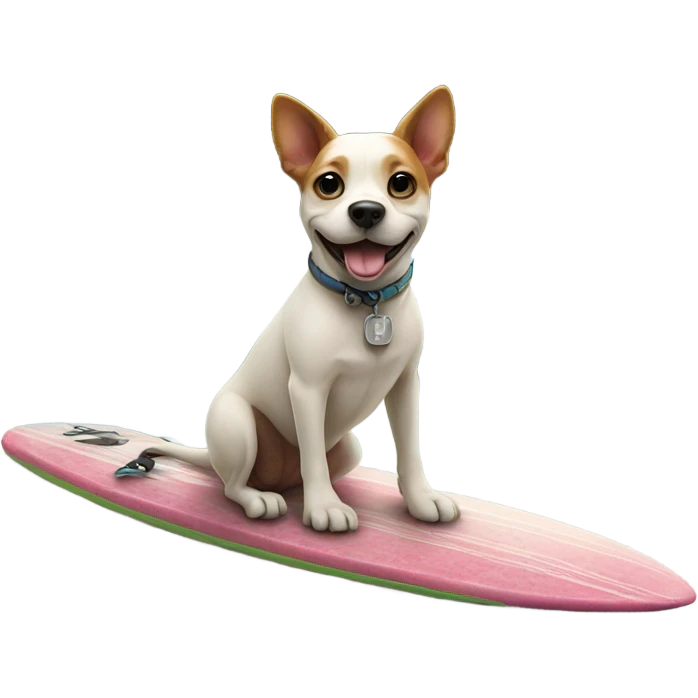 Dog on surfboard  emoji