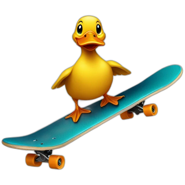 duck on a skateboard emoji