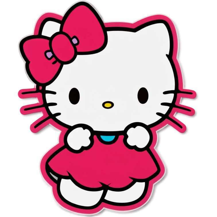 Hello kitty with bow  emoji