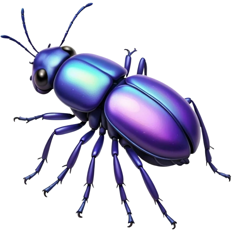 Cute purple beetle bug emoji