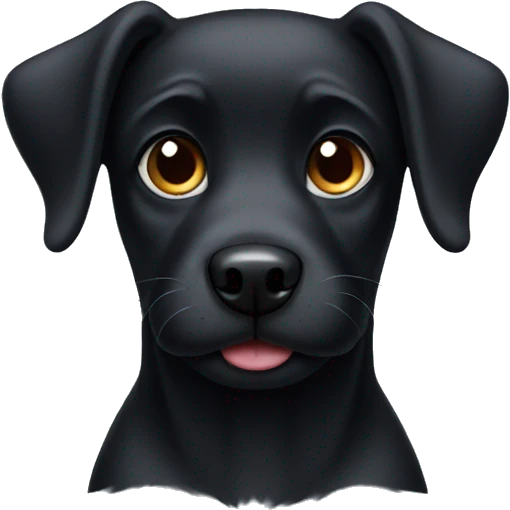 Black dog emoji