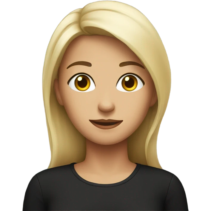 Woman in black shirt emoji