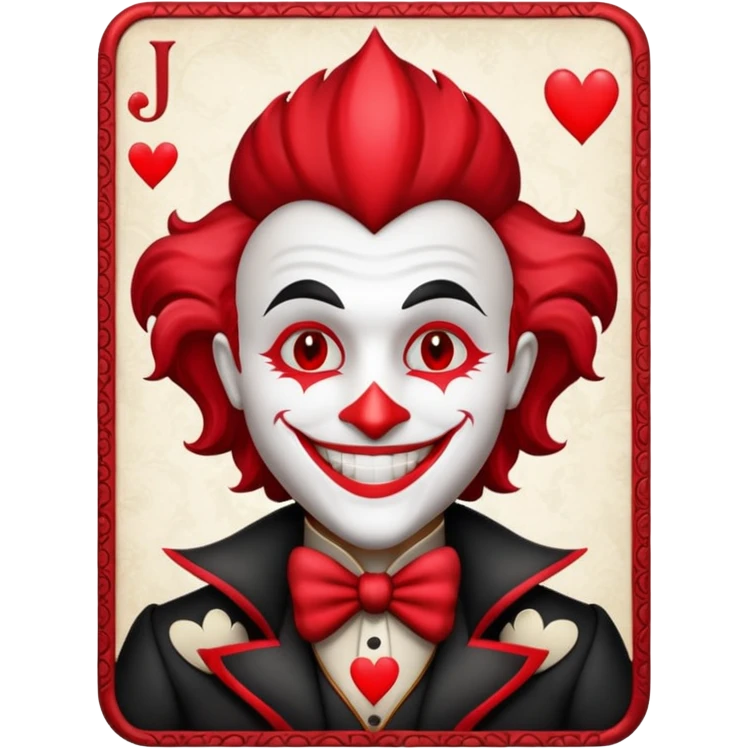 playing card joker of hearts emoji