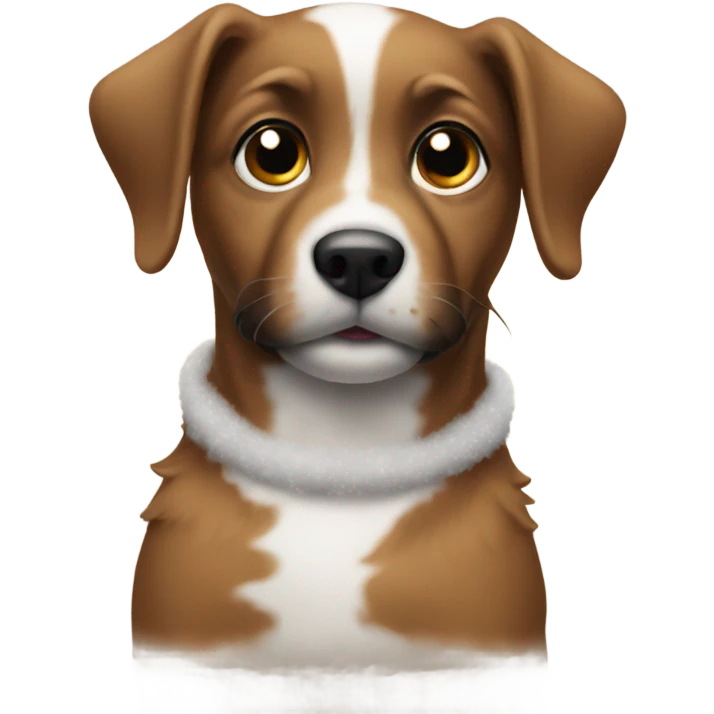 Christmas puppy emoji