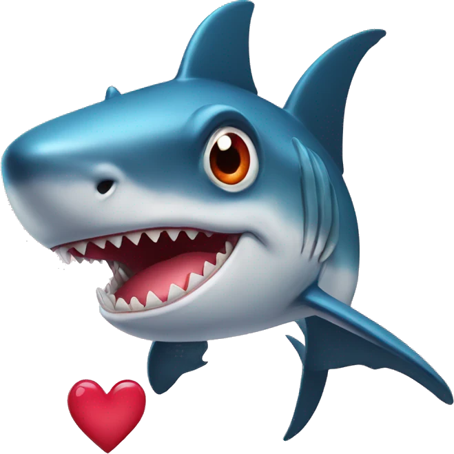 Tiburón con ojos de corazón  emoji
