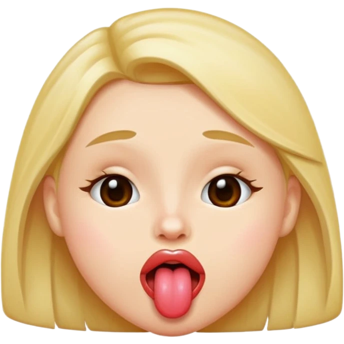 Kissy face with tongue out emoji