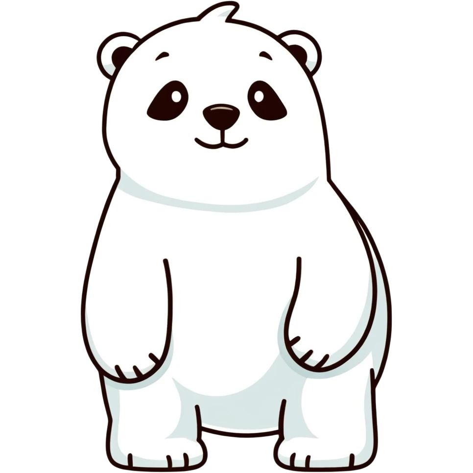 Polar bear in moomoo emoji