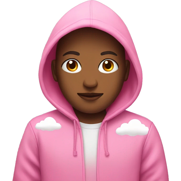 Pink hoodie with clouds  emoji