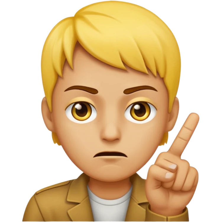 Face with middle finger Backwards (face only and face is yellow) emoji