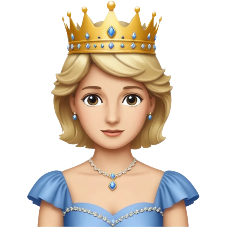 standing, Princess Diana with a crown emoji