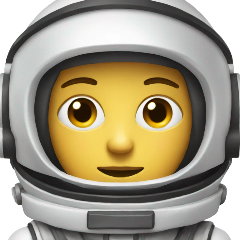 space explorer in helmet with no eyes emoji