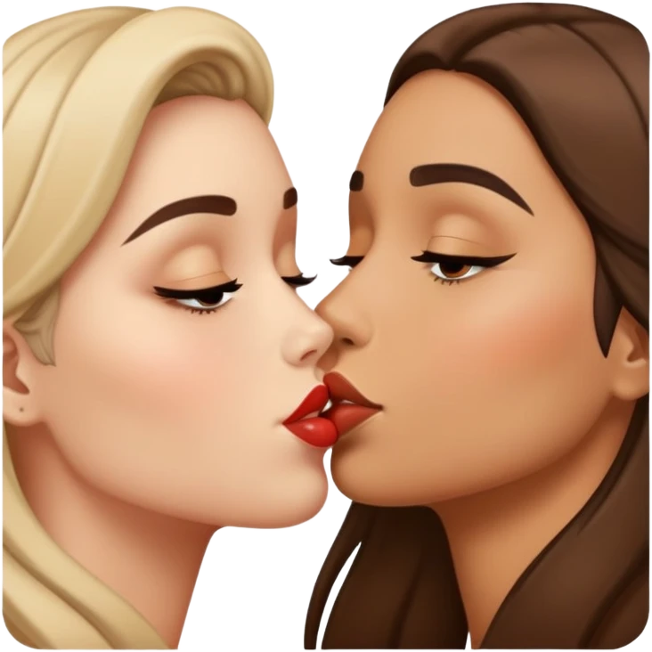 dani calvo y alejanda besandose emoji
