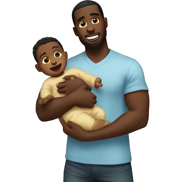 Diddy holding a baby emoji