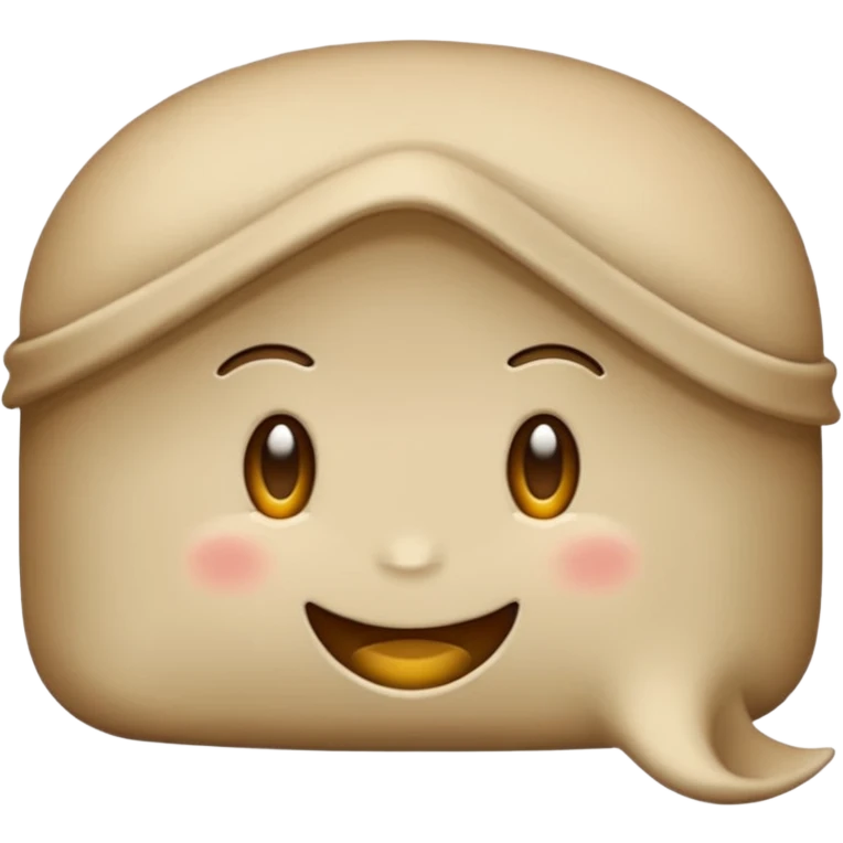Moño de whatsapp color beige emoji