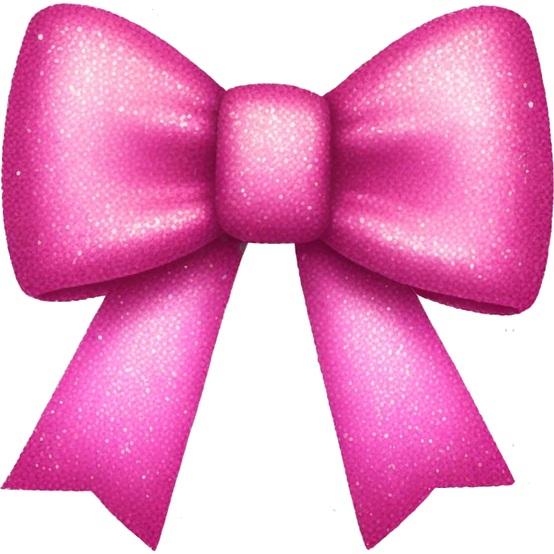 Pink glittery bow  emoji