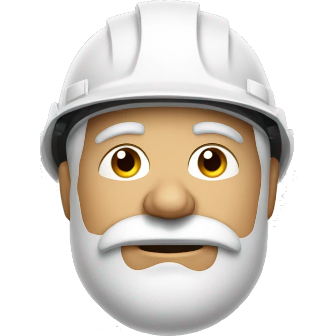 photorealistic Soviet serious man wearing a construction helmet emoji
