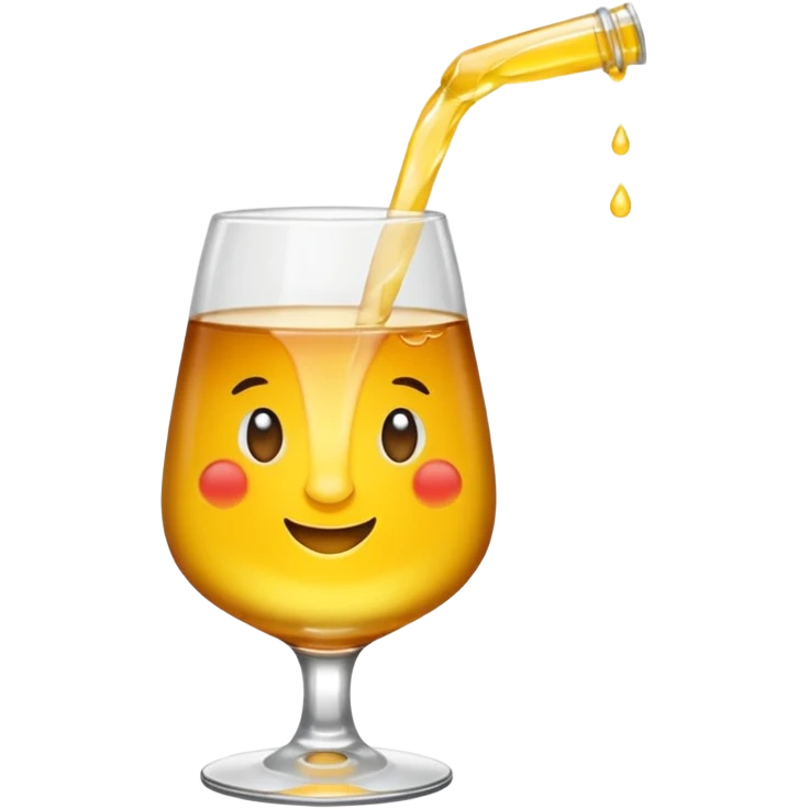 Ein Kamel 🐪 welches ein Glass mit gelber Flüssigkeit trinkt  emoji
