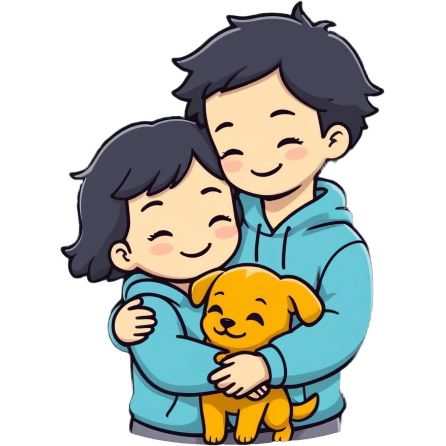 Friends hugging emoji