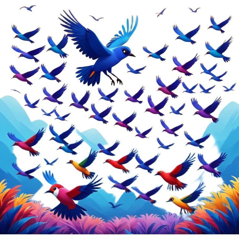 Migration birds movie poster  emoji