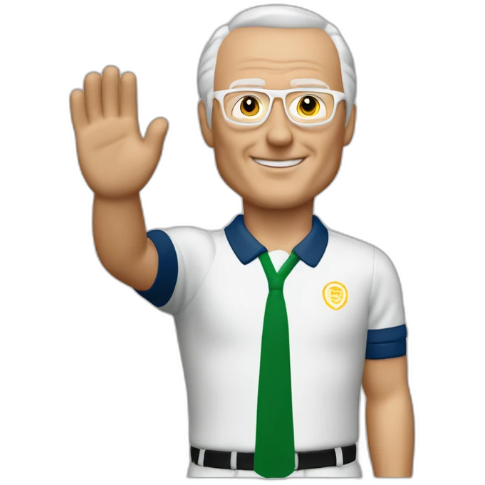 Franz Beckenbauer waving emoji