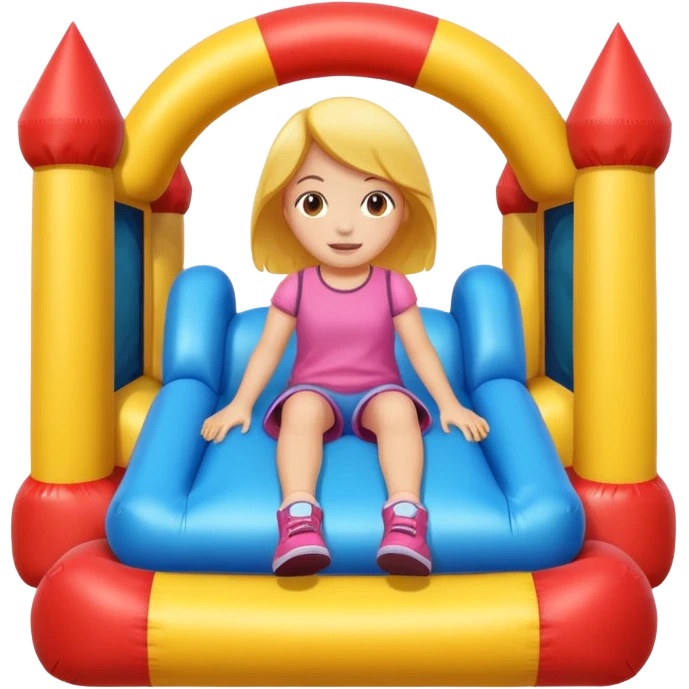  girl-sitting-in-bouncy-house emoji