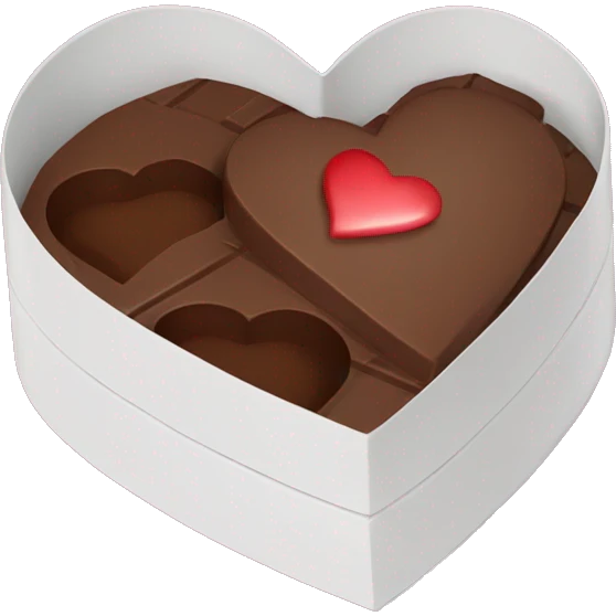 heart chocolate box with a letter A emoji