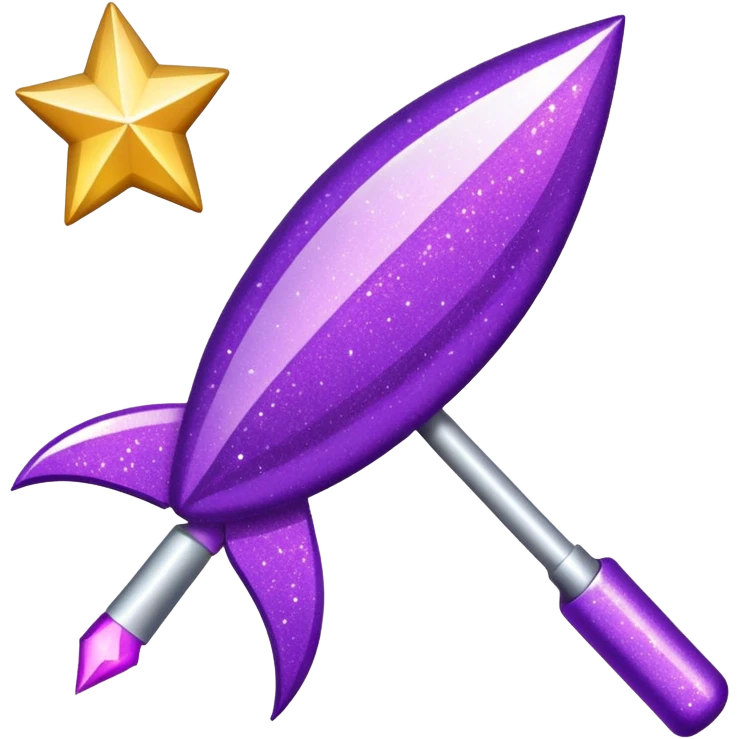 flecha para direita com glitter e roxa emoji