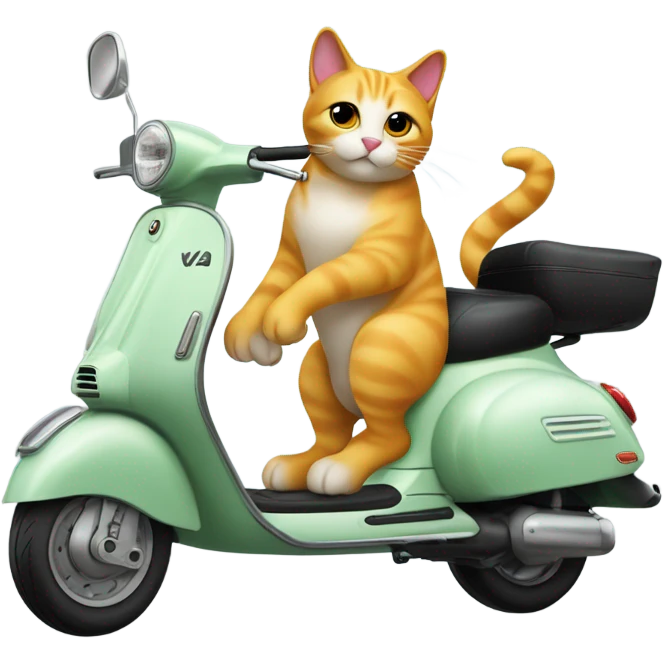 Cat on a Vespa  emoji